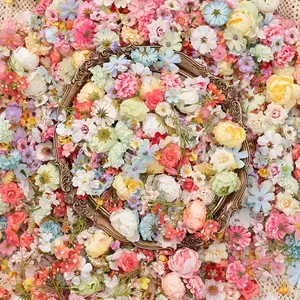 Mixed Color Artificial Flower, 20/50pcs Faux Flower, Multicolor Decorative Flower for Party Wedding Anniversary Festival, Elegant Flower Design