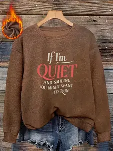 Women's Fall Winter Round Neck Faux Fur Sweater, Fitted Warm Plush Skin-Friendly Thermal, Cartoon Print Casual Long Sleeve Pullover Womenswear