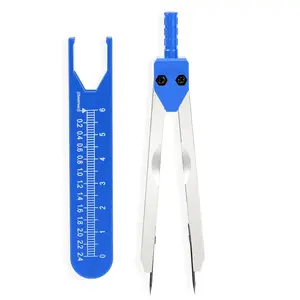Electrocardiogram Caliper EKG ECG Calipers Measuring Tool with Ruler Electrocardiogram Drafting Divider for Doctors, Nurses, Medical Students (1 Pack, Blue)