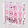 Women's Transparent 4x4 Square Acrylic Religious Sign - Motivating Phrase Home Decor Products, Room Decor for Women, Anniversary Faith GF Gift, Fits Desks Bedsides Tables, 4x4 Square Size Suits Small Spaces