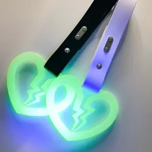 Tsurikawa JDM Ring Charm Japanese Glow in the Dark Broken Heart Shaped Subway Handle