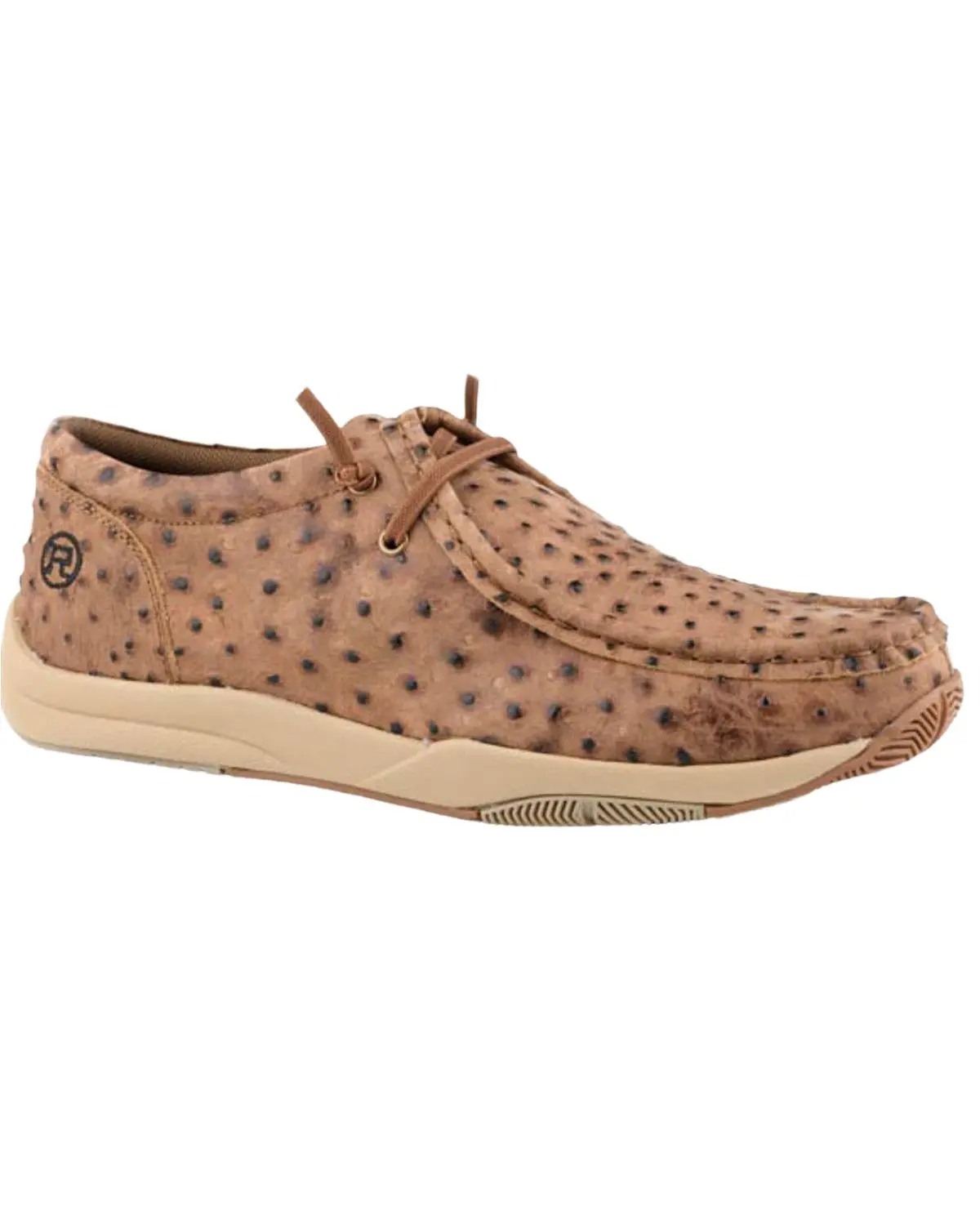 Men's Men'S Ostrich Print Clearcut Low Casual Shoes Moc Toe - 09-020-1662-3603 Ta