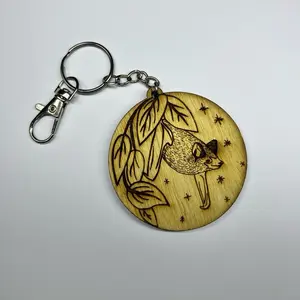 Bat Keychain | 2.5 Inches Wide | Evening Bat Keychain | Laser Engraved