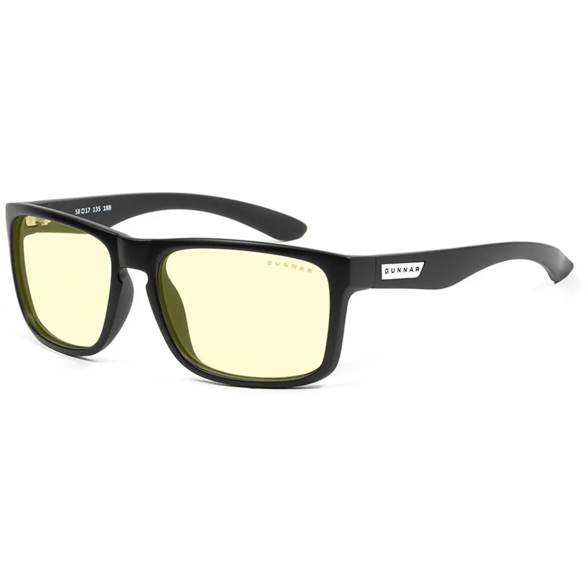 Gunnar Optiks Intercept Gaming/Computer Glasses, Onyx Frame, Amber Tint