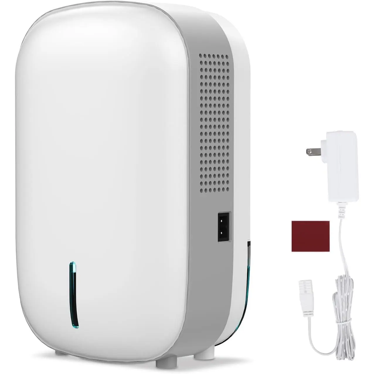 Small Electric Dehumidifier - 10x6 in, Low Noise Quiet Mode, Auto Shut Off, Power Off Memory, Ideal for Small Spaces, Closet, Pantry, Campers, RV