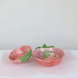 Strawberry Stoneware Nesting Bowls