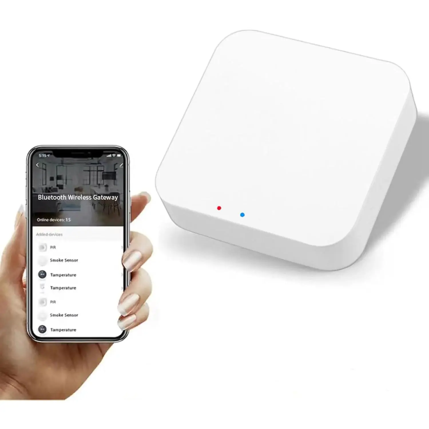 Tuya 3.0 Compact Smart Zigbee&Bluetooth Gateway Hub - 2.4GHz Wi-Fi Dual Mode, Micro USB DC5V Input, 6x6x1.5cm, 1 Data Cable, Wireless Sync, App Control, Voice Control for Alexa & Google Home, Ideal for Smart Home Users