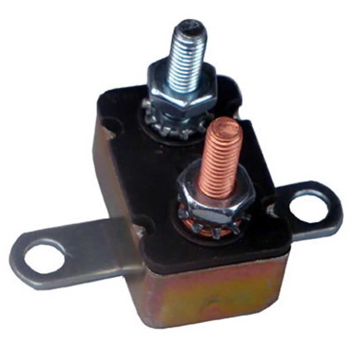 212 MAIN RV362C US Hardware Rectangular Universal RV Circuit Breaker - 30A Rating, Auto Reset, Overload Safe, Small Size, 0.07 lbs, 1.5x3.63x5.75 in, 90-Degree, Wall Mounting Bracket for Inverters Included