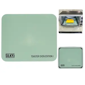 Silky Mat Reusable Toaster Oven Liners for 10-13 Liters & 0.6 Cubic Feet, Heat Resistant Food Grade Silicone BPA Free Liner, Kitchen Accessories, Home Cooking, Bakeware Utensils