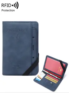 Letter Pattern Passport Holder, Multi-functional Wallet, Thin Passport Wallet, Travel Passport Holder, RFID Blocking Passport Case