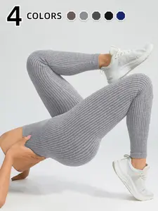 Women's Seamless High Waist Shaping Leggings, Butt Lifting & Tummy Control, Perfect for Outdoor Sports & Indoor Casual Wear, Fitness Yoga Pants, Versatile High Stretch Pants, Sports Bottoms, High Waisted Legging