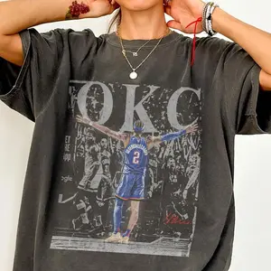 Shai Gilgeous Alexander Oklahoma City Vintage Comfort Colors Shirt, Basketball Gift Fans