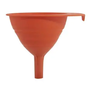 GoodCook Ready Collapsible Funnel: BPA-Free Foldable Kitchen Tool, Dishwasher-Safe, Orange/Red, Plastic, 8.5" Height