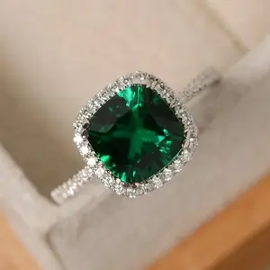 One Stylish Square Cubic Zirconia Women's Ring Banquet Jewelry Valentine's Day Gift Special