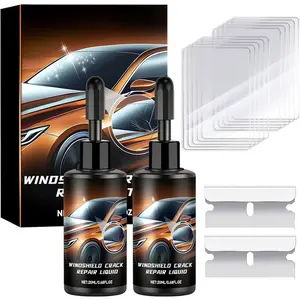 2pcs Windshield Crack Repair Kit for Chips and Cracks, 2026 New Glass Repair Liquid Glue for Car Window, Auto Windshield Chip Repair Kit for All Crack Types,cars accessories,car stuff