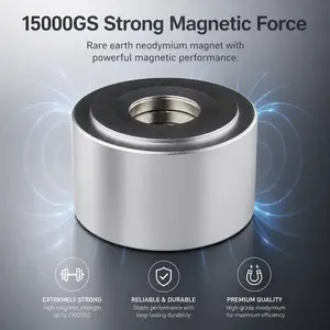 HILLSNSEA Neodymium Magnet Super Strong Rare Earth Magnet Round Magnetic Silver Color -15000GS One Piece