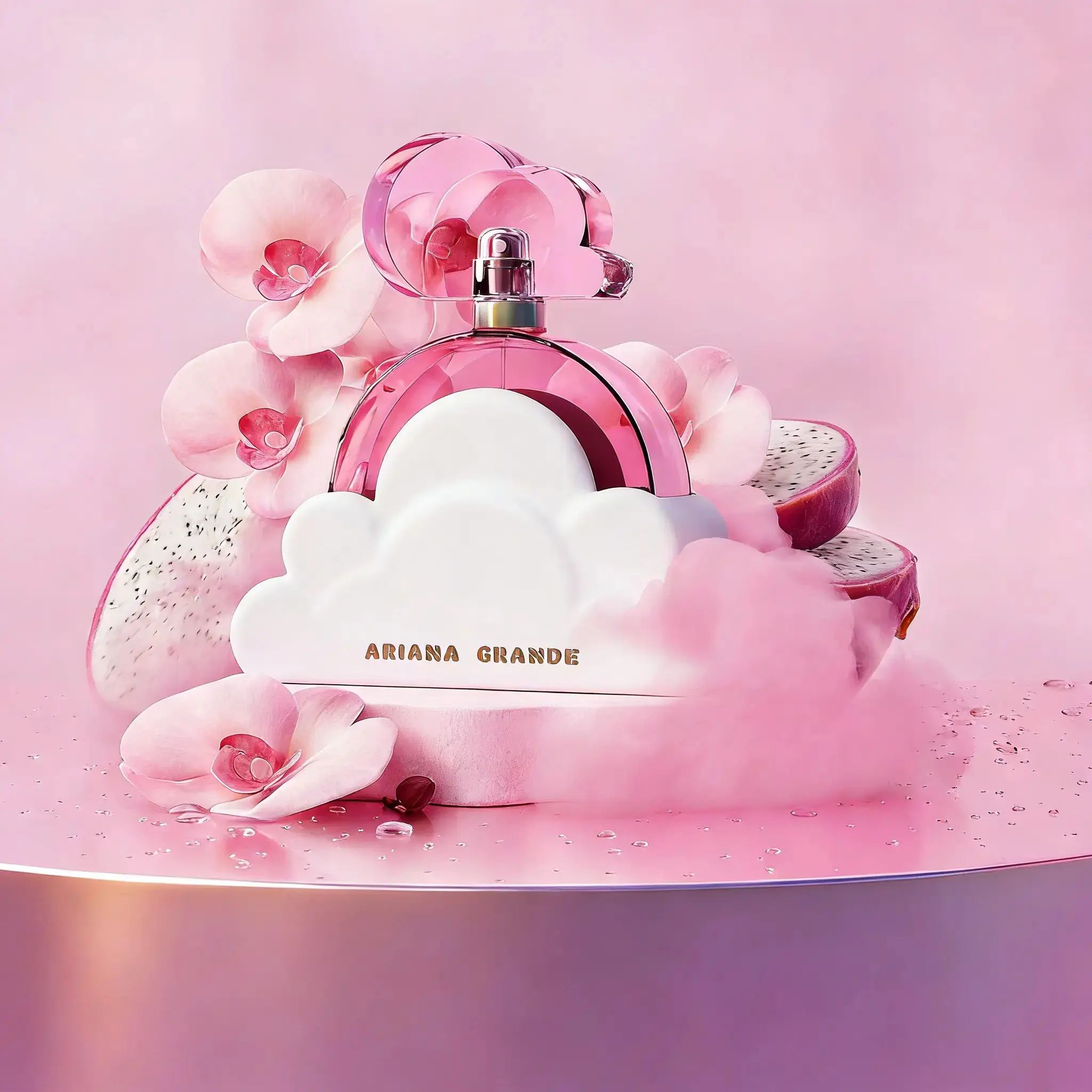 Ariana Grande Cloud Pink Eau de Parfum Fruity Floral Warm Scent for Women Long Lasting Fragrance with Dragon Fruit Vanilla Orchid and Amber Woods