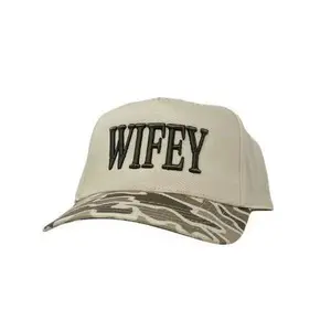 Wifey Embroidered Trucker Hat – Adjustable Unisex Fit with Camo Back, Premium Quality 1