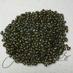 4*8mm Gilt Glass Rice Beads - 8 Colors