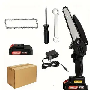 6inch Mini Chainsaw, Handheld Mini Electric Saw, Suitable for Garden Courtyard, Home Decoration, DIY Handcrafts, Wood Cutting, Cordless Mini Chainsaw