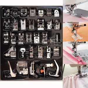 32 count Domestic Sewing Foot Presser  Set for Singer, Brother, Janome,Kenmore, Babylock,Elna,Toyota, Home,Simplicity and Low Shank Sewing Machines
