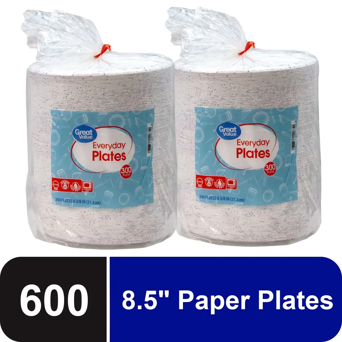 Everyday Disposable Paper Plates, 600 Count