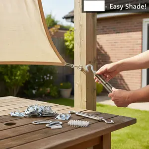 80 Pcs Shade Sail Hardware Kit 6 inch for Triangle Rectangle Sun Shade Sail Installation, 304 Grade Stainless for Garden Outdoors