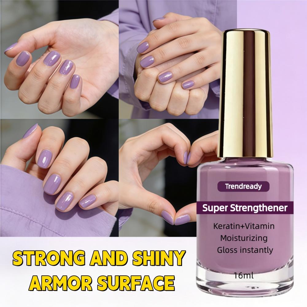 2PCS Nail Strengthener , Splitting, Breaking Nails - Fast Dry Keratin & Natural Protein Hardener, 4-in-1 Nail Polish Care Oil, Alcohol-Free Formula for Instant & 3-Day Nail, Manicure for Hands & Fingers