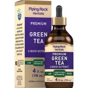 Piping Rock Green Tea Extract Liquid | 4 Fl Oz | Premium Herbal Supplement | Vegetarian | Alcohol Free | Non-GMO, Gluten Free
