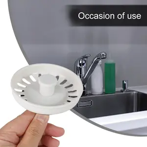 Kitchen Sink Basket Strainer Waste  Coloured White   Diameter: 74mm[Fall Deals]