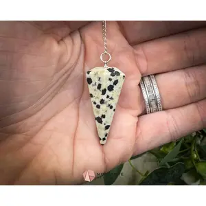 Dalmatian Jasper Crystal Pendulum for Joy, Balance & Grounding