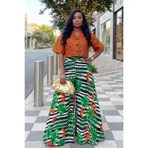 Idunnu Ankara Pants Set | Orange 2