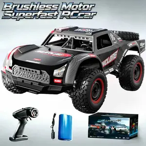 SCT Brushless Motor 4WD All Terrain RC Car, 4x4 High Speed  RC Truck, 2.4Ghz Remote Control Truck with 1 Battery, Off-Road Monster Truck