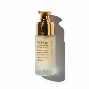 SKIN AURA™ Advanced Anti-Aging Serum | All-In-One Sensitive Formula for Wrinkles, Fine Lines & Age Spots | Plant Derivative with Hyaluronic Acid, Collagen Peptides, 5 Vitamins + Minerals - 30ml (1oz)