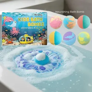 Kids Colorful Bath Bombs, Fizzy Spa Balls Gift Set, Bathtub Fun for Toddlers, Relaxing Holiday Gift, Toys for Kids