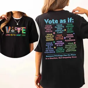 Vote Banned Books Shirt, Reproductive Rights Tee, Pro Roe V Wade T-Shirt, LGBTQ Shirt  2Side