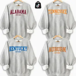 Team Distressed Varsity Sweatshirt, Vintage USA Graphic Crewneck, Retro Game Day Pullover, Cozy Sports Fan Gift Top