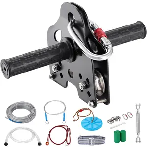 Zipline Kit for Kids and Adult, 80 ft Zip Line Kits Up to 500 lb, Backyard Outdoor Quick Setup Zipline, Playground Entertainment with Stainless Steel Zipline, Spring Brake, Safety Harness, Seat