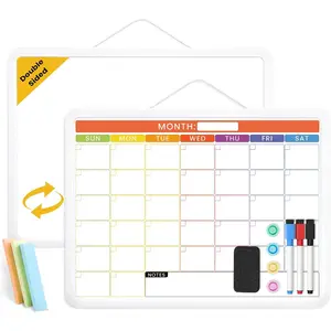 Colorful Whiteboard Calendar for Wall,16" x 12"  Dry Erase Calendar Board, Monthly White Board for ,School, Office