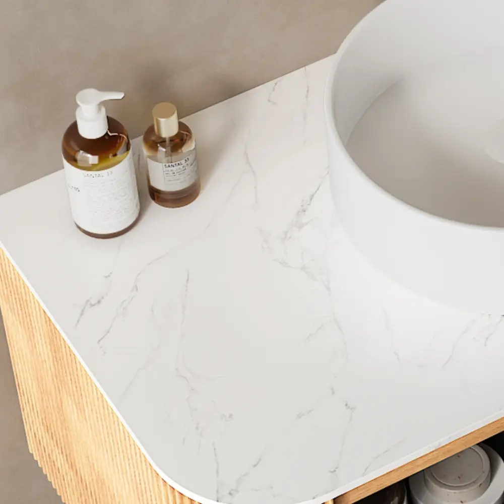 Dina 48" Bathroom Carrara White Sintered Stone Countertop only, NO Cabinet, NO Basin, NO Faucet or Sink Cover
