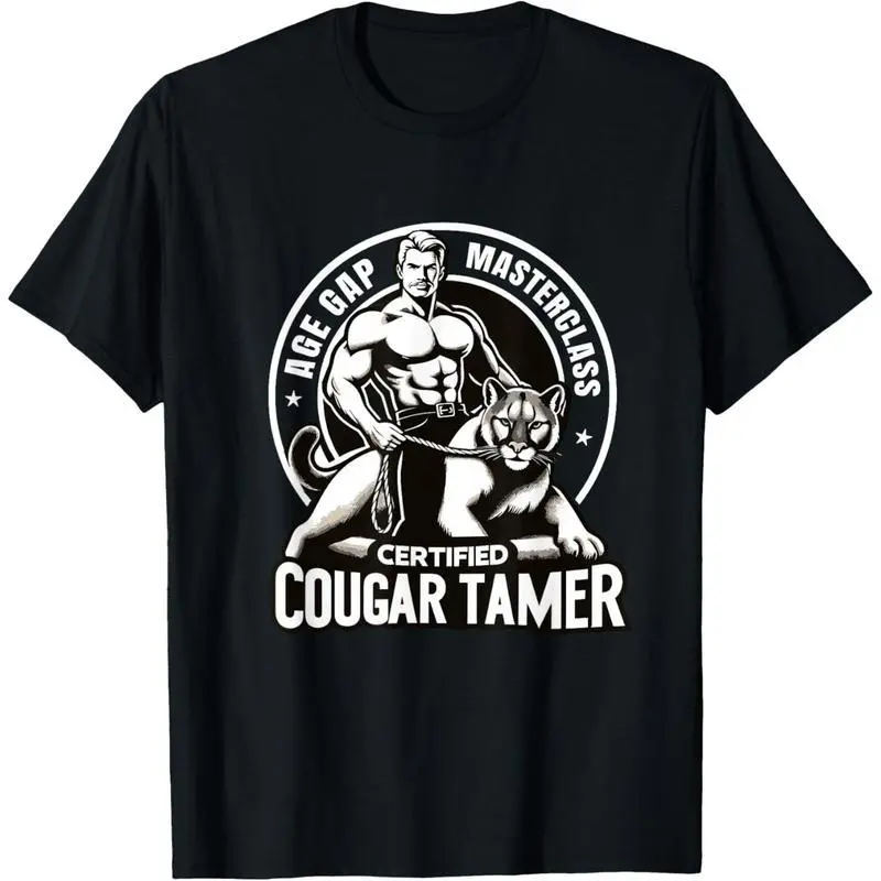 Funny Inappropriate Humor Certified Cougar Tamer Gag T-Shirt