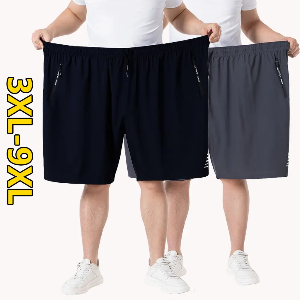 3XL–9XL Extra-Large Men’s Loose Athletic Shorts — Quick-Dry Fabric, Drawstring Waist for Adjustable Fit — Trendy Summer Casual Style, Versatile for Daily Outings, Home Rest, Running, Fitness Training