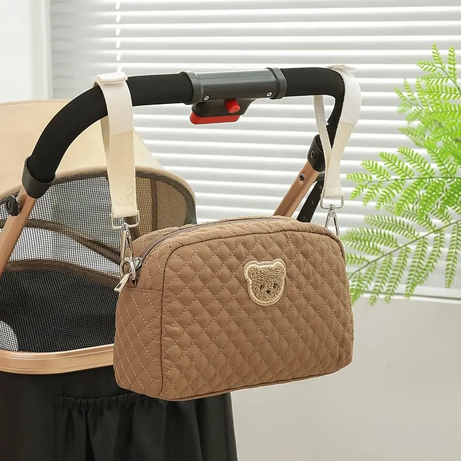 Mommy Diaper Bag, Unisex Quilted Baby Changing Bag, Travel Storage Bag for Mom Essentials, Mother's Day Gift, Stylish & Functional Design, Diaper Purse, Mommy Bags