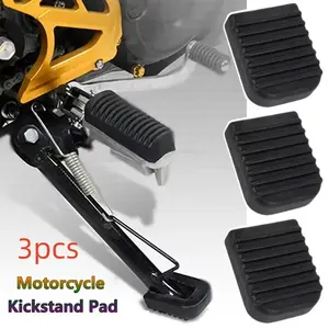 3-Piece Universal Motorcycle Foot Rest Pad, Non-Slip Extended Footrest, Soft Padding for Scooter, Anti-Skid Base, Motorcycle Accessories