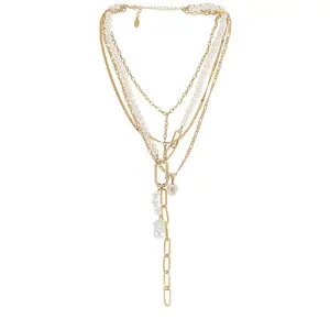 8 Other Reasons Pearl Lariat Necklace in Gold