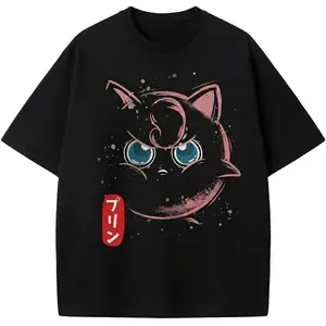 Retro Jigglypuff Cute Tee | Pink Singing Monster Graphic T-Shirt | Vintage Anime Inspired Kawaii Shirt | Unisex Oversized Cotton Tee S–5XL | Cute Anime Fan Gift | Unique Streetwear Top | Trendy Streetwear Graphic Shirt | Trending Shirts For Men Women