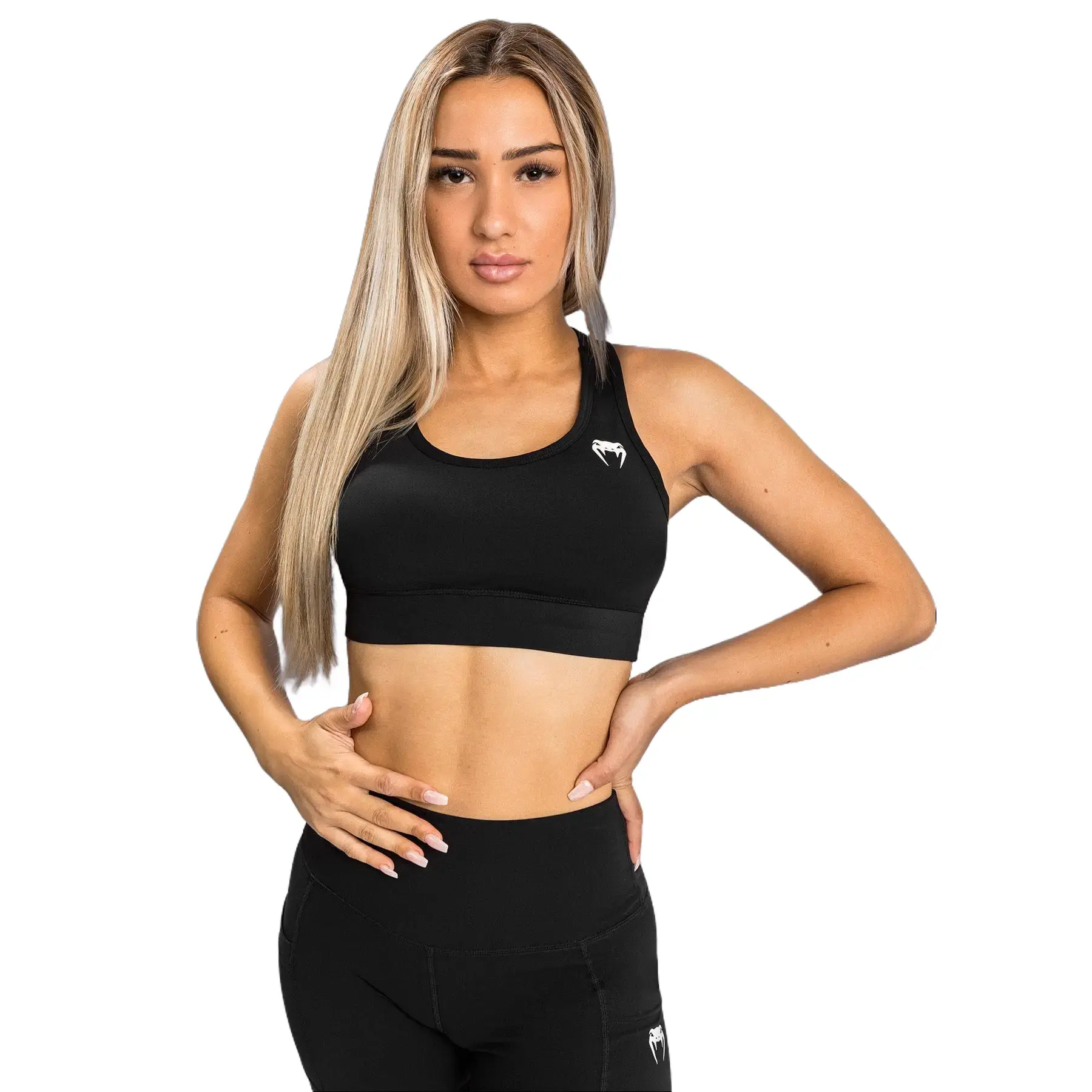 Venum Essential Women's Fitted Sports Bra - Medium Impact Racerback Design, Breathable Athletic Wear for Workouts, Workout Bra, Women Workout Clothes