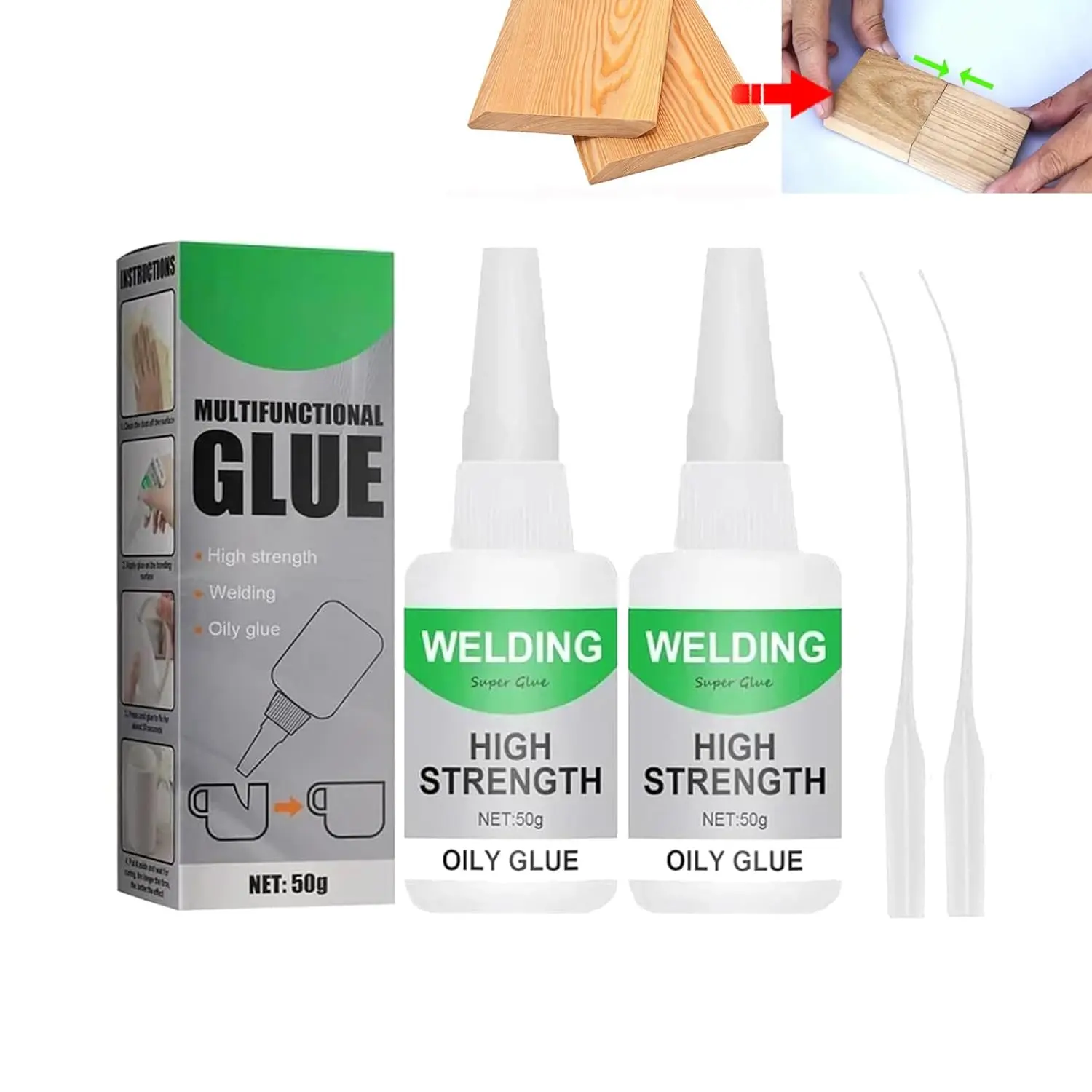 Extensivek Ex01 Glue,Welding High-Strength Oily Glue,Universal Super Glue Gel,Instant Bonding, Adhesion (2PCS)