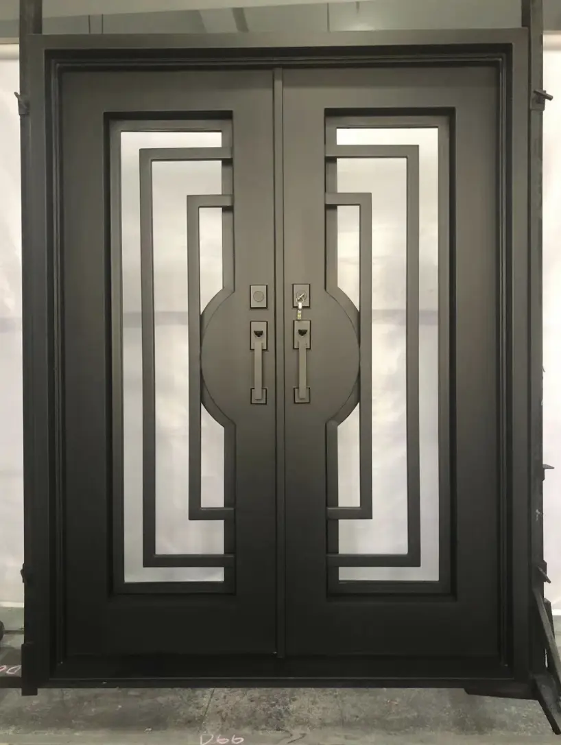 Double Iron Doors Matte Black