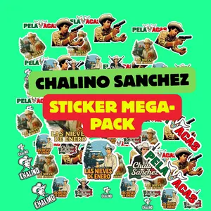 Chalino Sanchez Sticker Pack Outdoor Vinyl Weather Proof 10 Die Cut Stickers for Laptops Helmets Car Windows Tumblers Flat Surfaces Perfect for Gifting